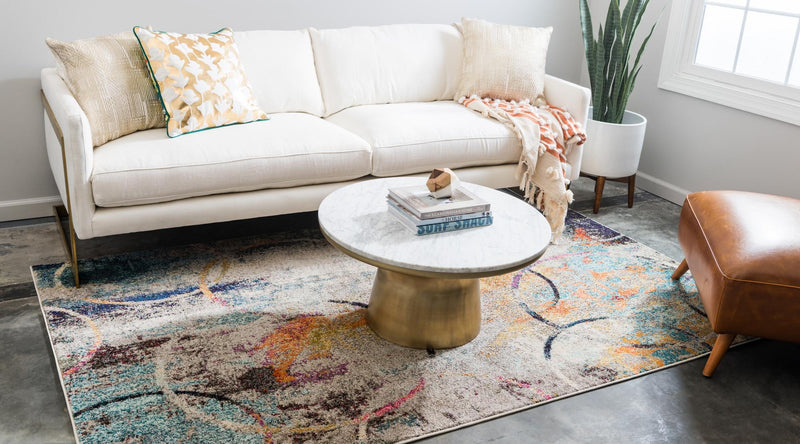 Chromatic Oasis Collection Area Rug - Fresco Rectangular Multi lifestyle 22