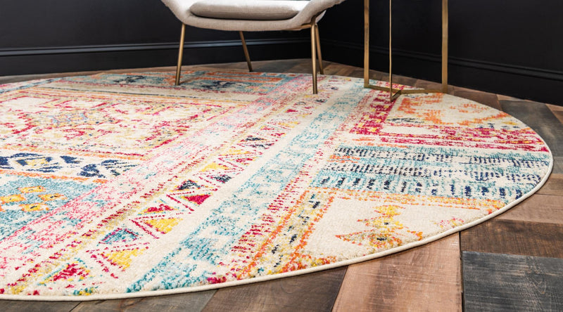 Sierra Collection Area Rug - Tahoe Round Multi lifestyle 27
