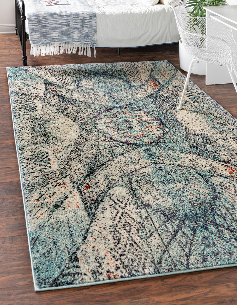 Venetian Tapestry Collection Area Rug - Lido Rectangular Blue lifestyle 18