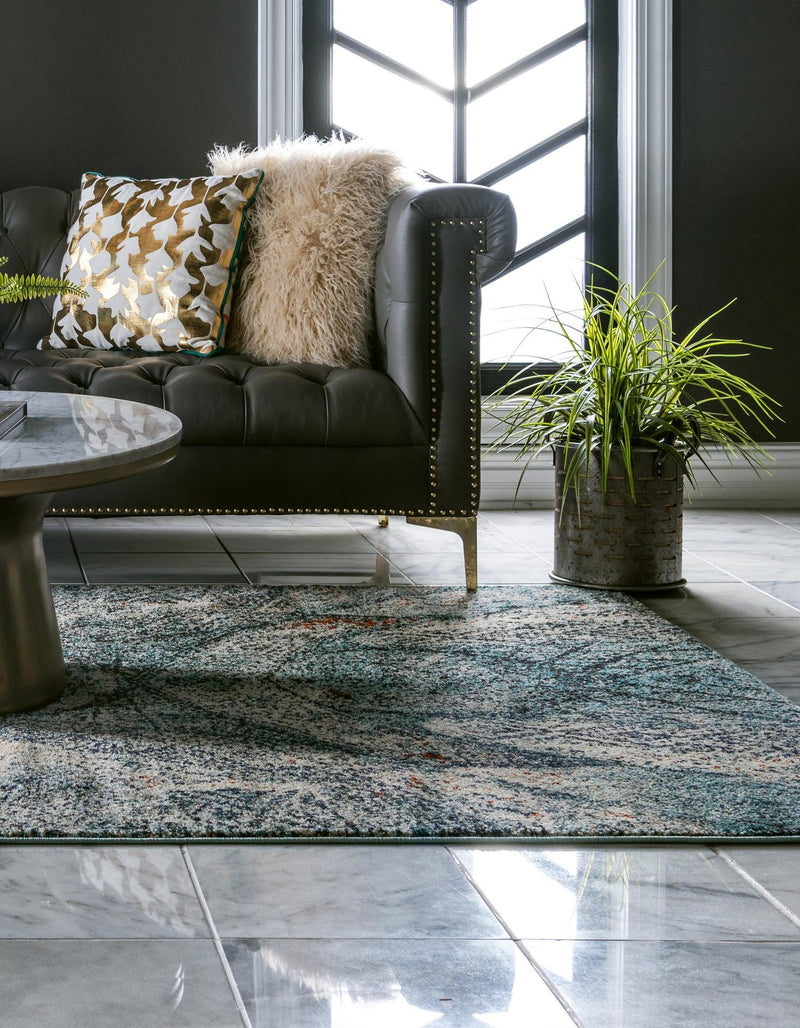 Venetian Tapestry Collection Area Rug - Lido Rectangular Blue lifestyle 24