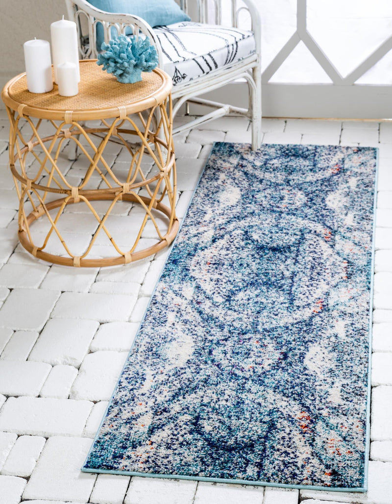 Venetian Tapestry Collection Area Rug - Lido Runner Blue lifestyle 20