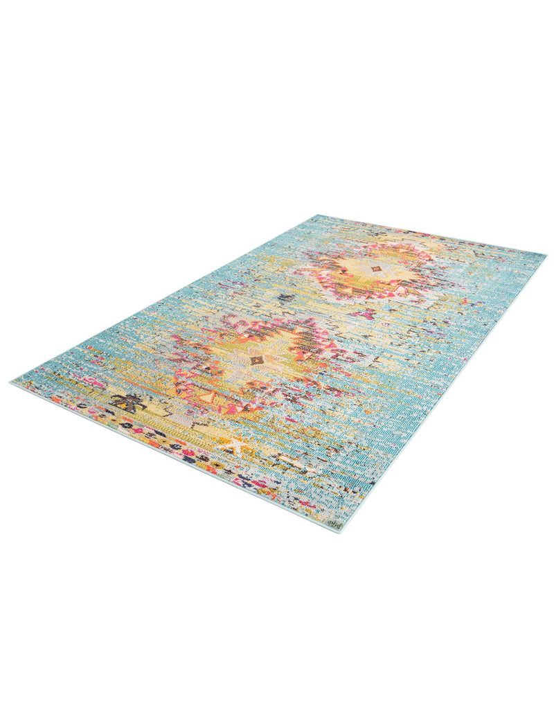 Venetian Tapestry Collection Area Rug - SanMarco Rectangle Turquoise lifestyle 3