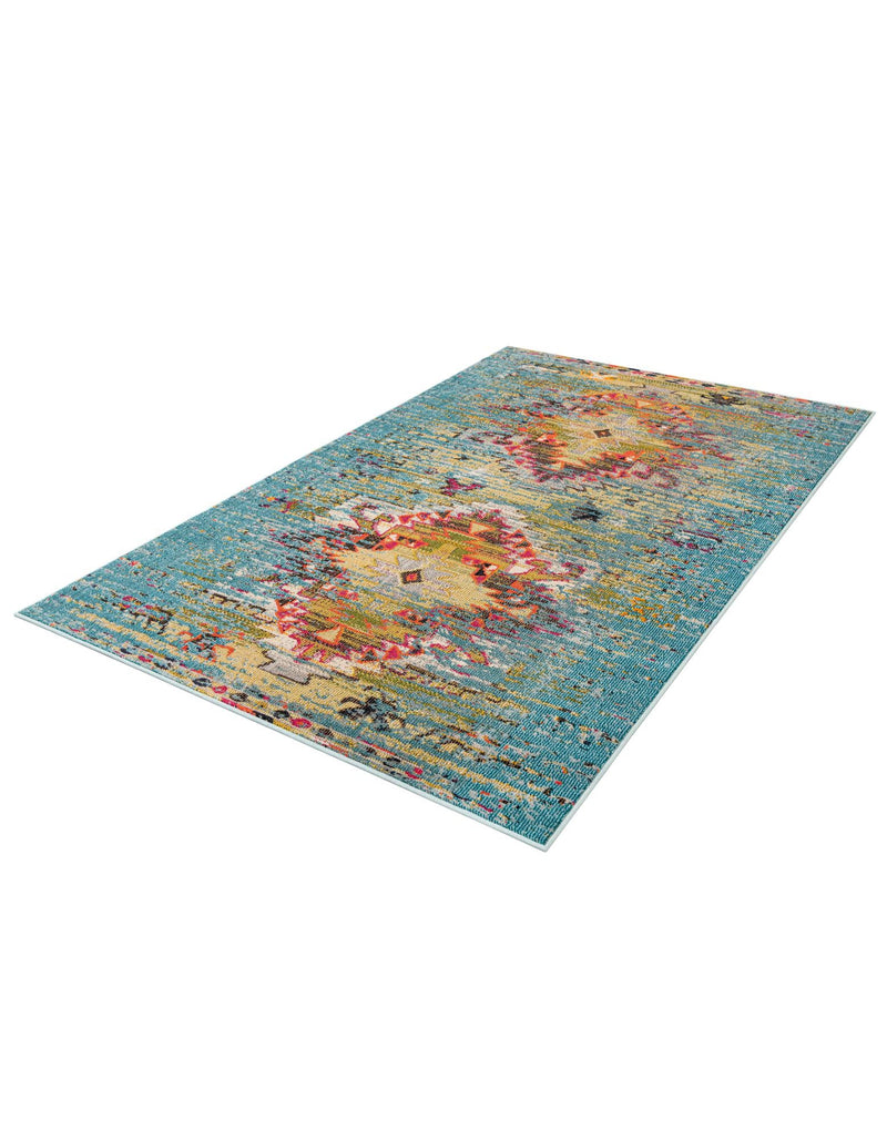 Venetian Tapestry Collection Area Rug - SanMarco Rectangle Turquoise lifestyle 4