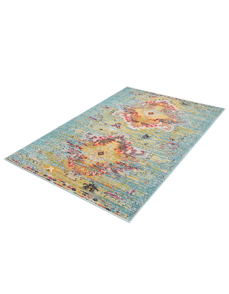 Venetian Tapestry Collection Area Rug - SanMarco Rectangle Turquoise lifestyle 5