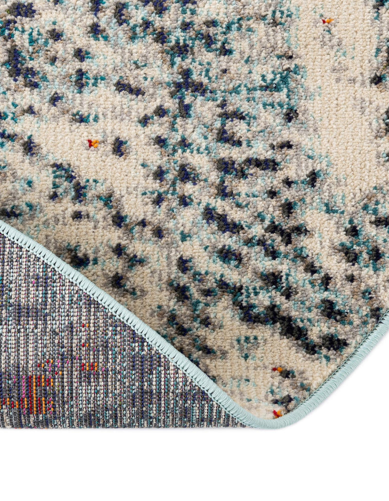 Venetian Tapestry Collection Area Rug - Lido Round Blue lifestyle 40