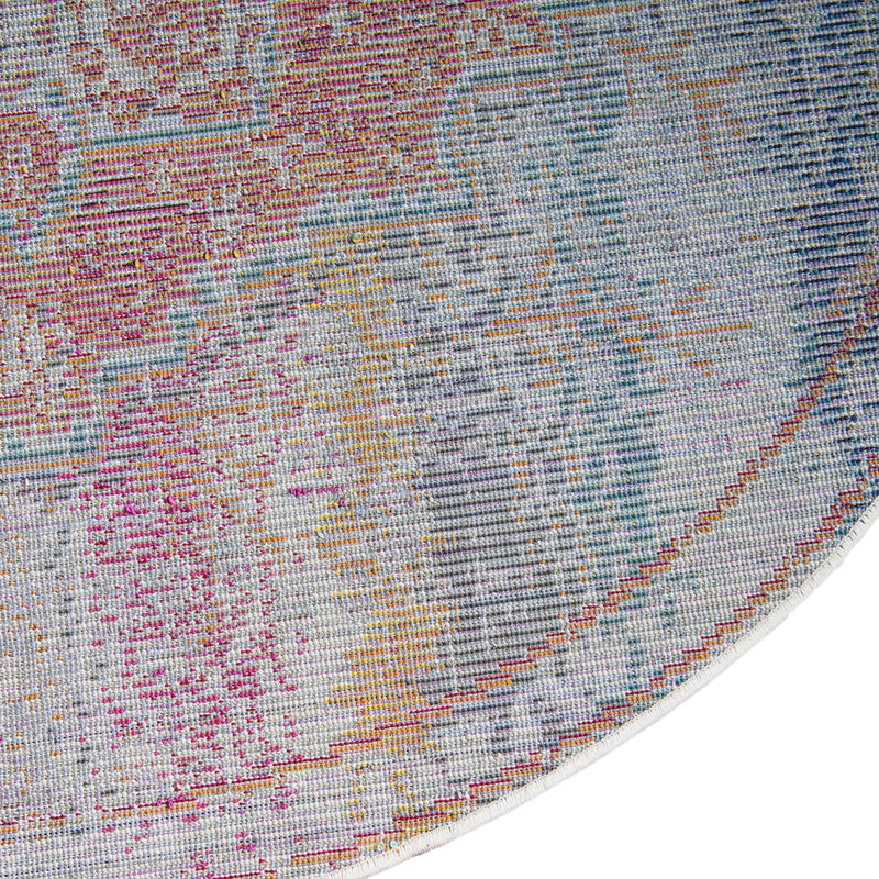 Venetian Tapestry Collection Area Rug - Rialto Round Multi lifestyle 40