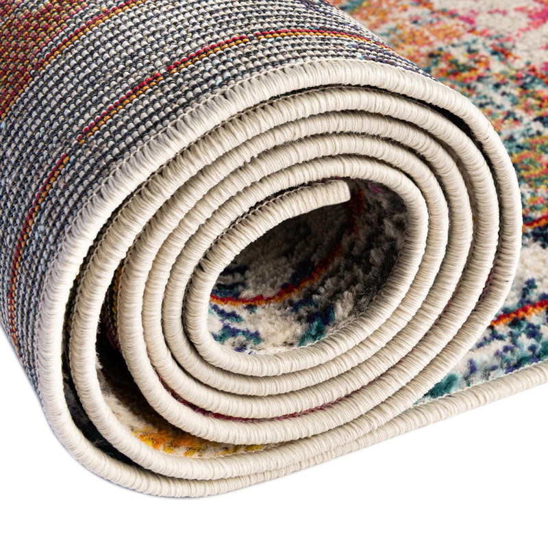 Venetian Tapestry Collection Area Rug - Rialto Round Multi lifestyle 46