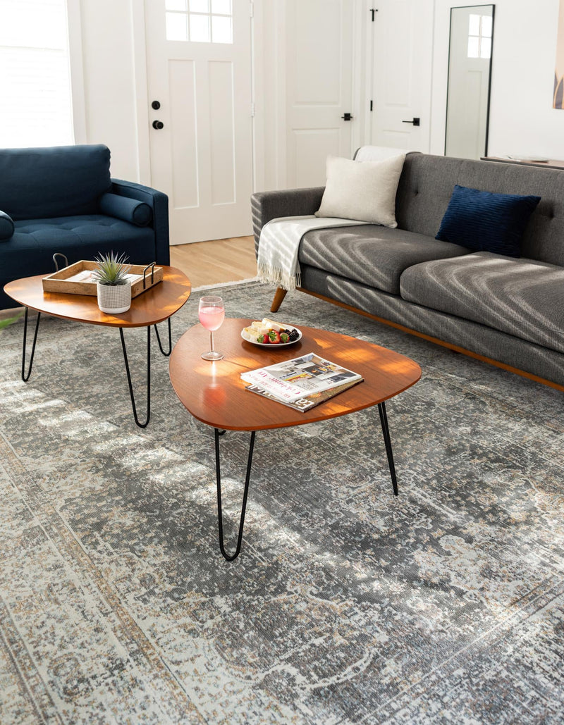 Caribbean Breeze Collection Area Rug - Utila Rectangle Fume Gray lifestyle 4