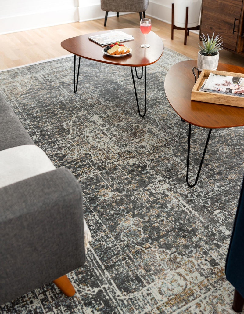 Caribbean Breeze Collection Area Rug - Utila Rectangle Fume Gray lifestyle 5