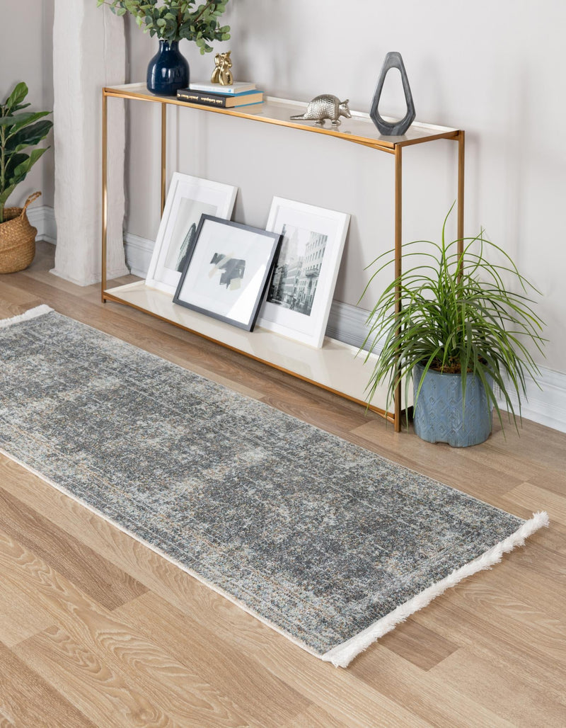 Caribbean Breeze Collection Area Rug - Utila Runner Fume Gray lifestyle 28