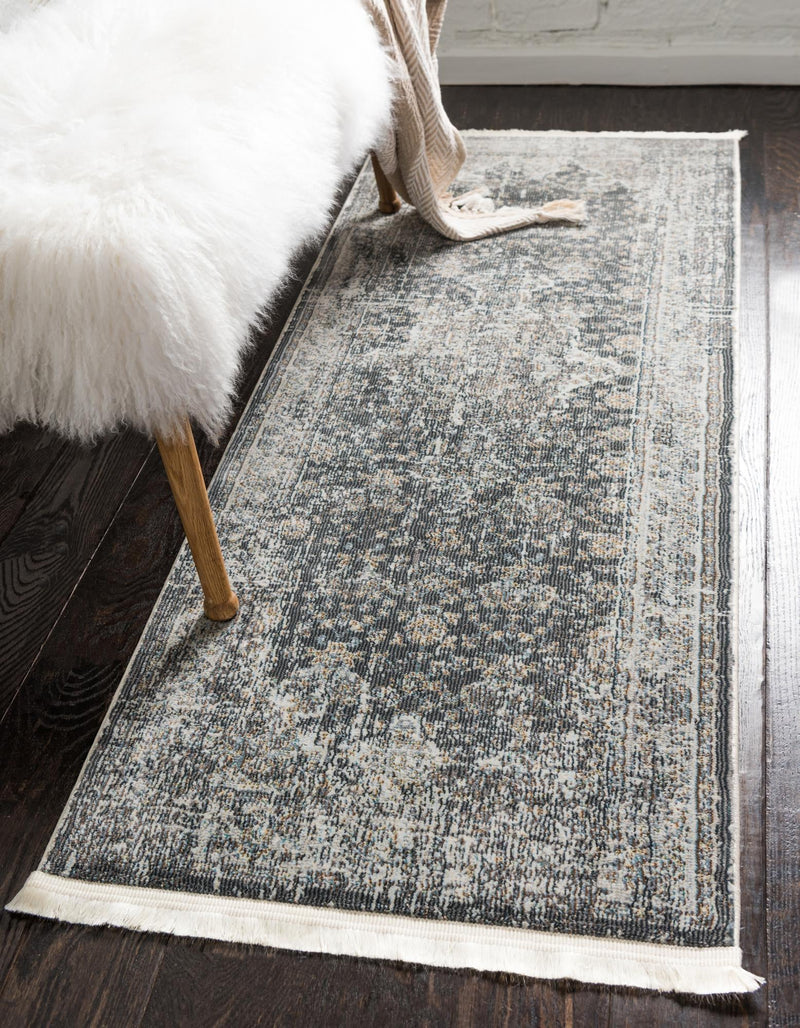 Caribbean Breeze Collection Area Rug - Utila Runner Fume Gray lifestyle 33
