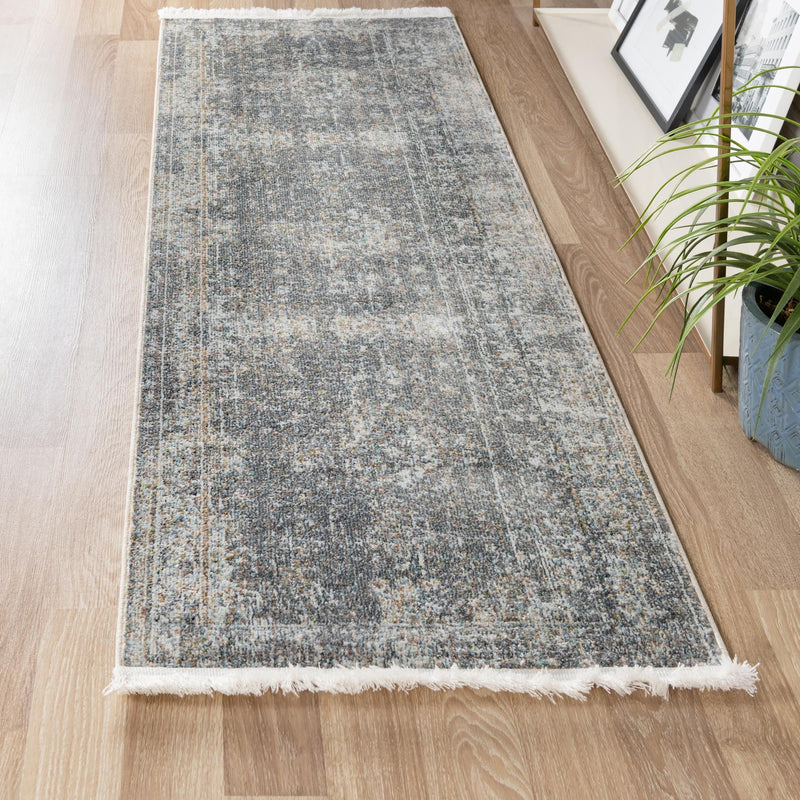 Caribbean Breeze Collection Area Rug - Utila Runner Fume Gray lifestyle 92