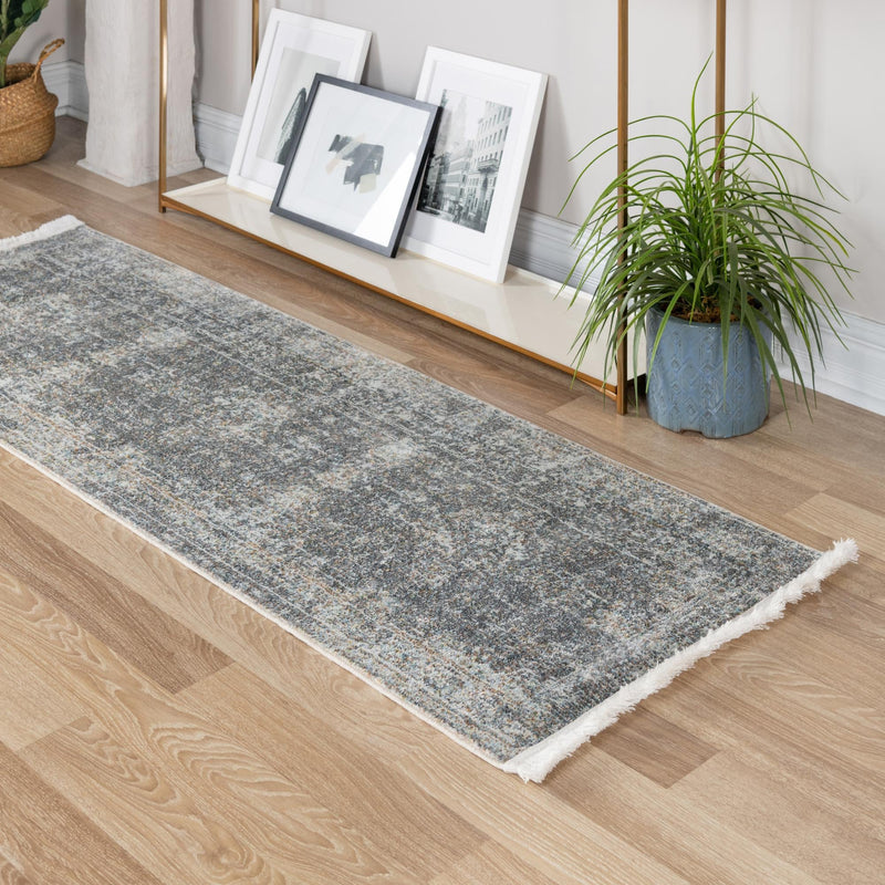 Caribbean Breeze Collection Area Rug - Utila Runner Fume Gray lifestyle 96