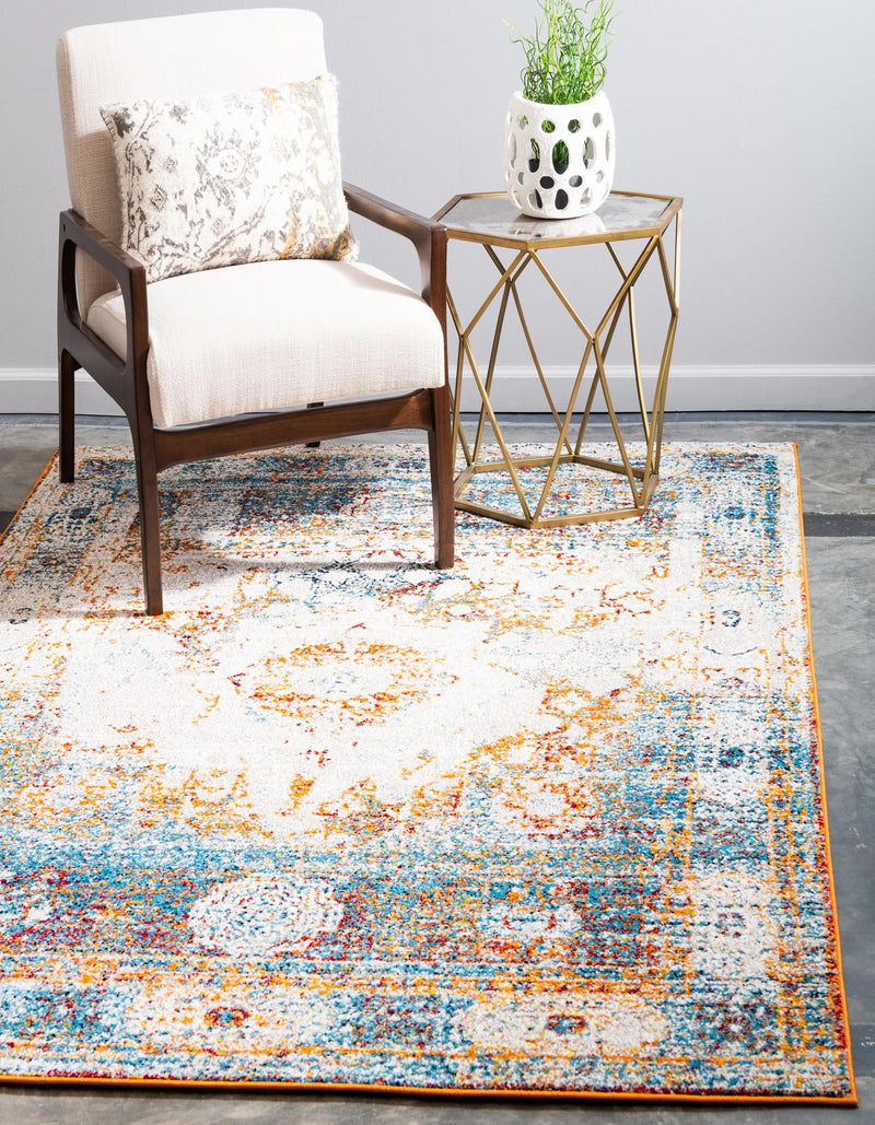 Amalfi Coast Woven Collection Area Rug - Ravello Rectangle Beige lifestyle 3