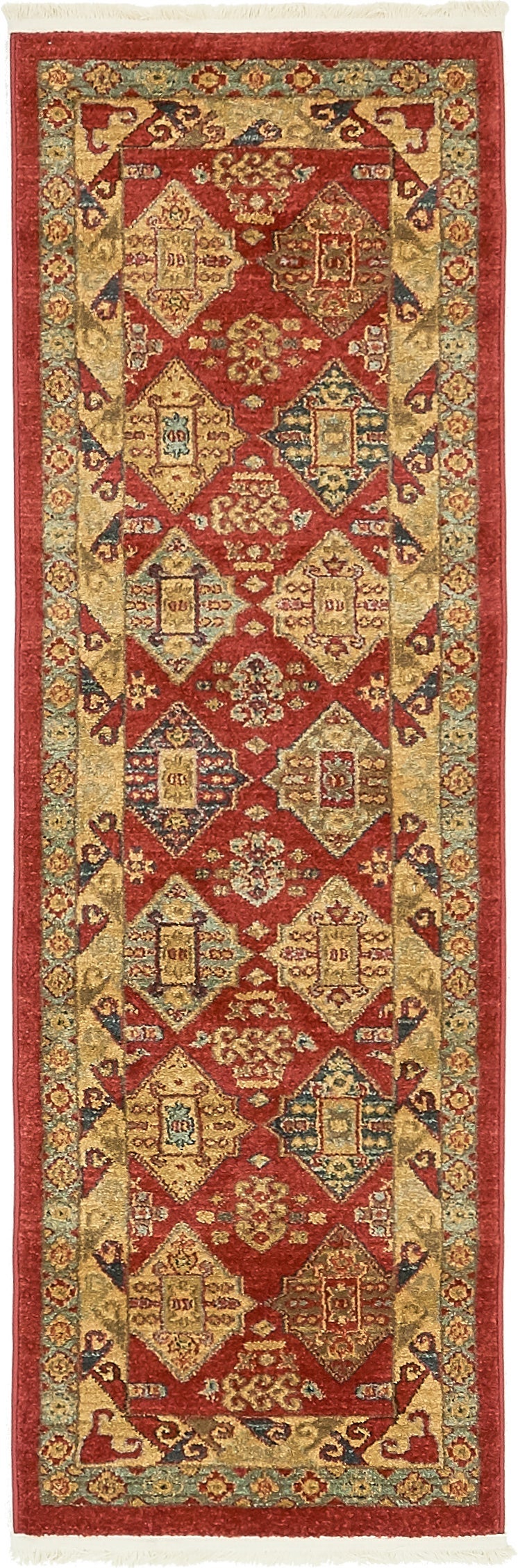 Persian Elegance Collection Area Rug - Kashan Runner Red lifestyle 8