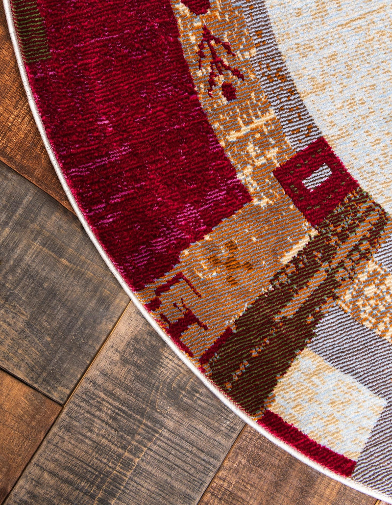 Nomad Haven Collection Area Rug - Sonoran Round Multi lifestyle 19