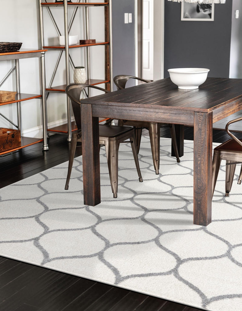 Lattice Garden Collection Area Rug - Pergolatown (Ivory) Rectangle Ivory lifestyle 10