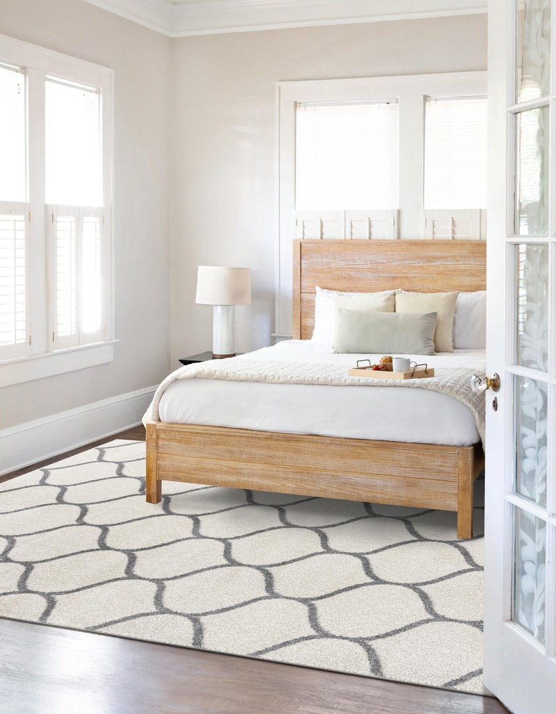 Lattice Garden Collection Area Rug - Pergolatown (Ivory) Rectangle Ivory lifestyle 16