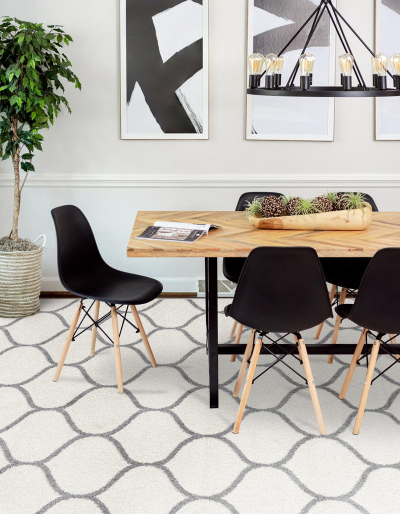 Lattice Garden Collection Area Rug - Pergolatown (Ivory) Rectangle Ivory lifestyle 19