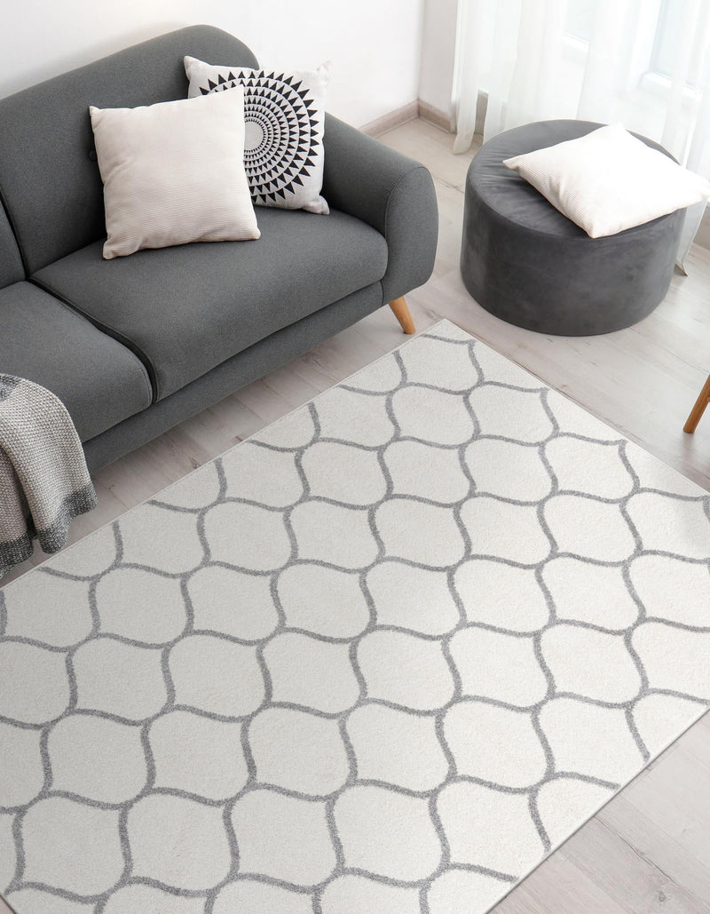 Lattice Garden Collection Area Rug - Pergolatown (Ivory) Rectangle Ivory lifestyle 25