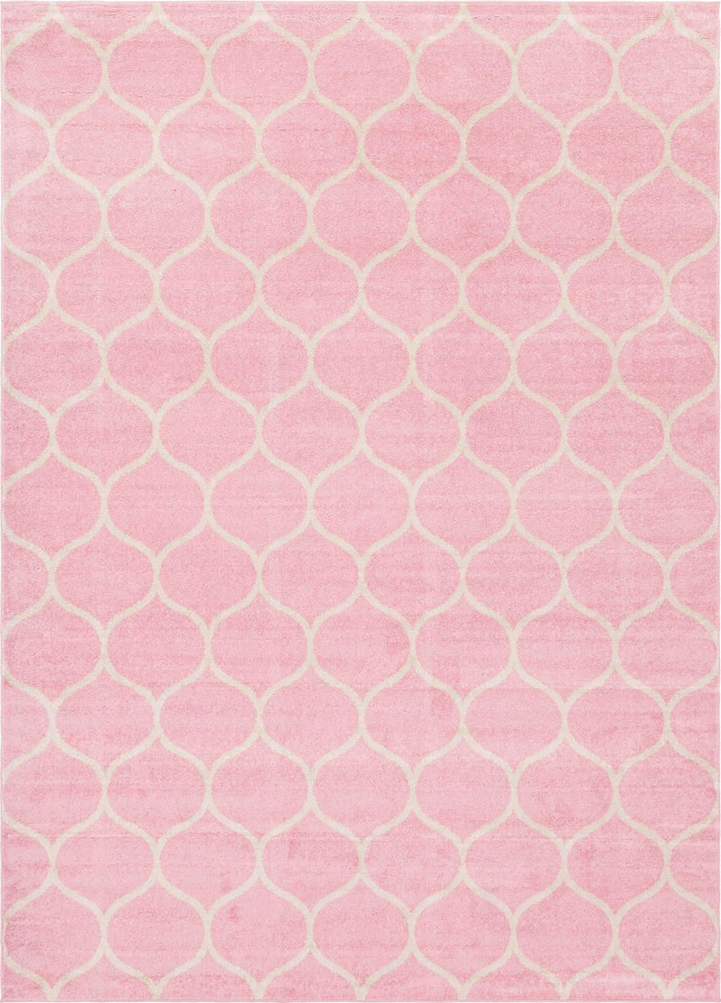 Lattice Garden Collection Area Rug - Pergolatown (Light Pink) Rectangle Light Pink Main