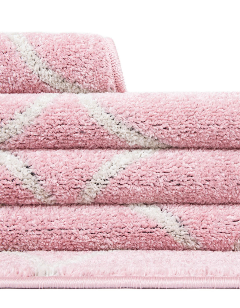 Lattice Garden Collection Area Rug - Pergolatown (Light Pink) Rectangle Light Pink lifestyle 15