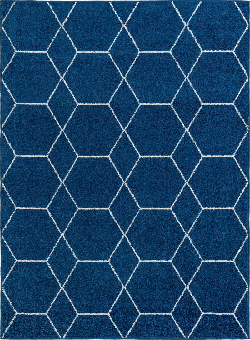 Lattice Garden Collection Area Rug - Arborville (Navy Blue) Rectangle Navy Blue Main