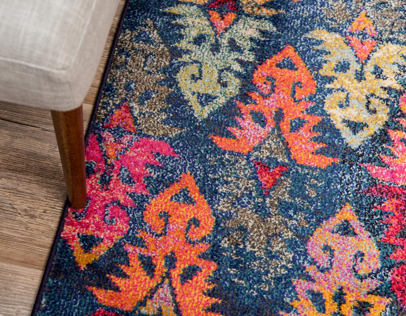 Sedona Vista Collection Area Rug - Hopi Runner Navy Blue lifestyle 35