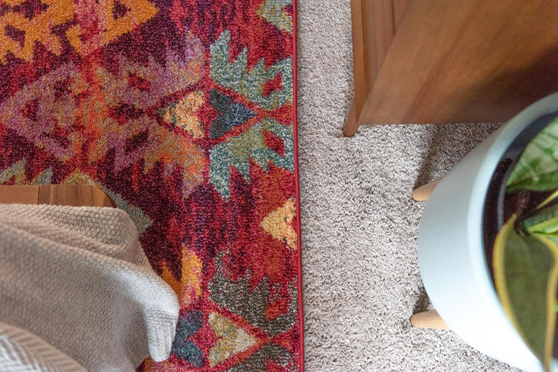 Sedona Vista Collection Area Rug - Hopi Rectangular Rust Red lifestyle 54