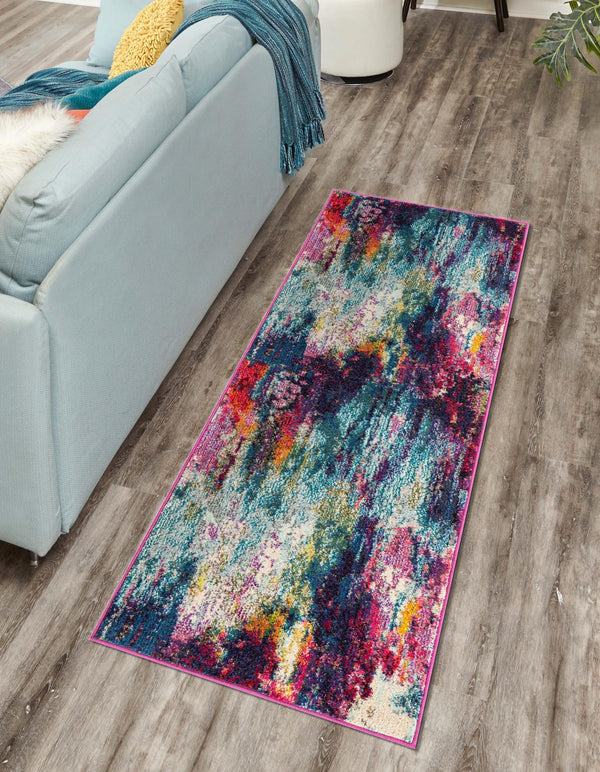 Chromatic Oasis Collection Area Rug - Oasis Runner Multi lifestyle 24