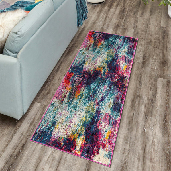Chromatic Oasis Collection Area Rug - Oasis Runner Multi lifestyle 93