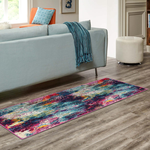 Chromatic Oasis Collection Area Rug - Oasis Runner Multi lifestyle 96