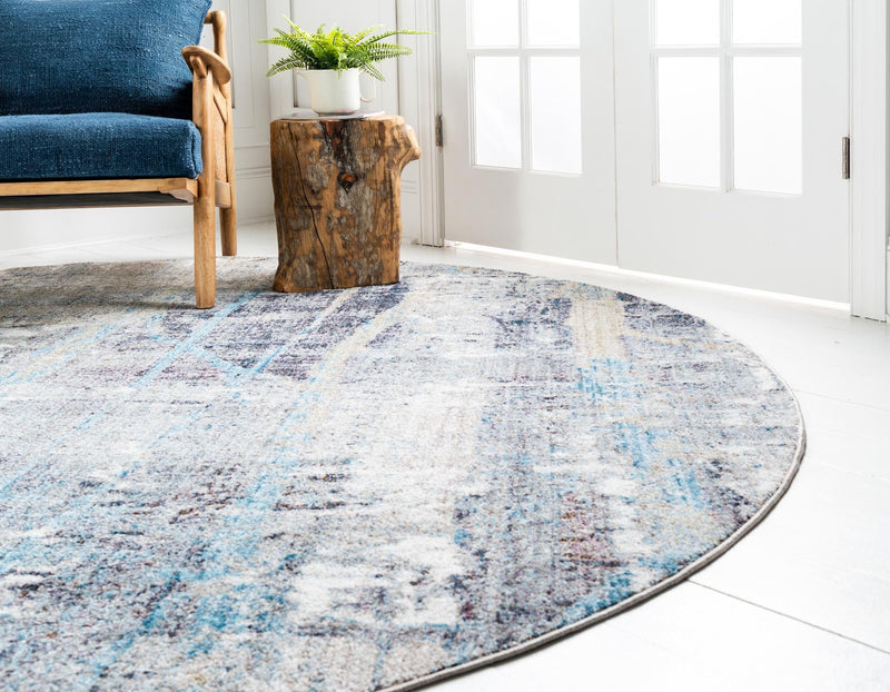 Urban Hub Collection Area Rug - Metropolis Round Multi lifestyle 21
