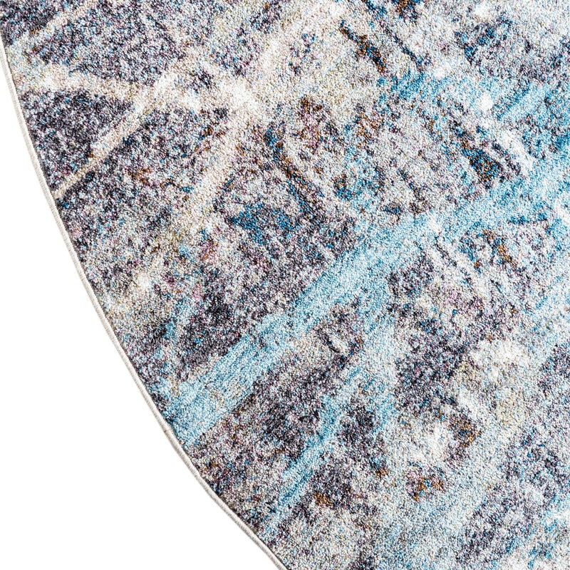 Urban Hub Collection Area Rug - Metropolis Round Multi lifestyle 23