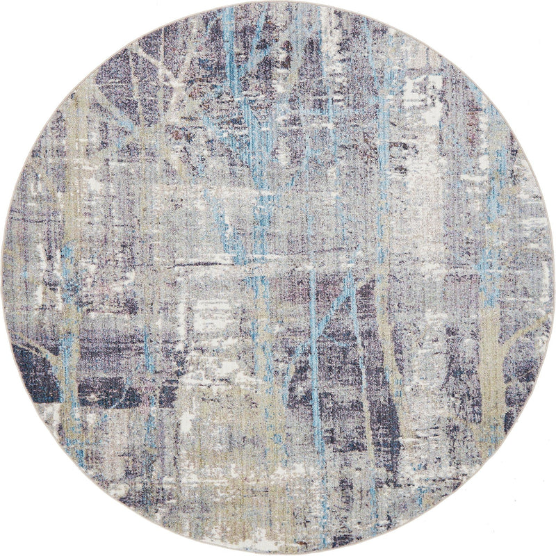 Urban Hub Collection Area Rug - Metropolis Round Multi lifestyle 2