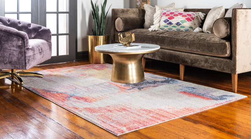 Urban Hub Collection Area Rug - District Rectangle Multi lifestyle 3