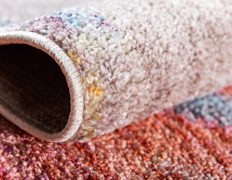 Urban Hub Collection Area Rug - District Round Multi lifestyle 23