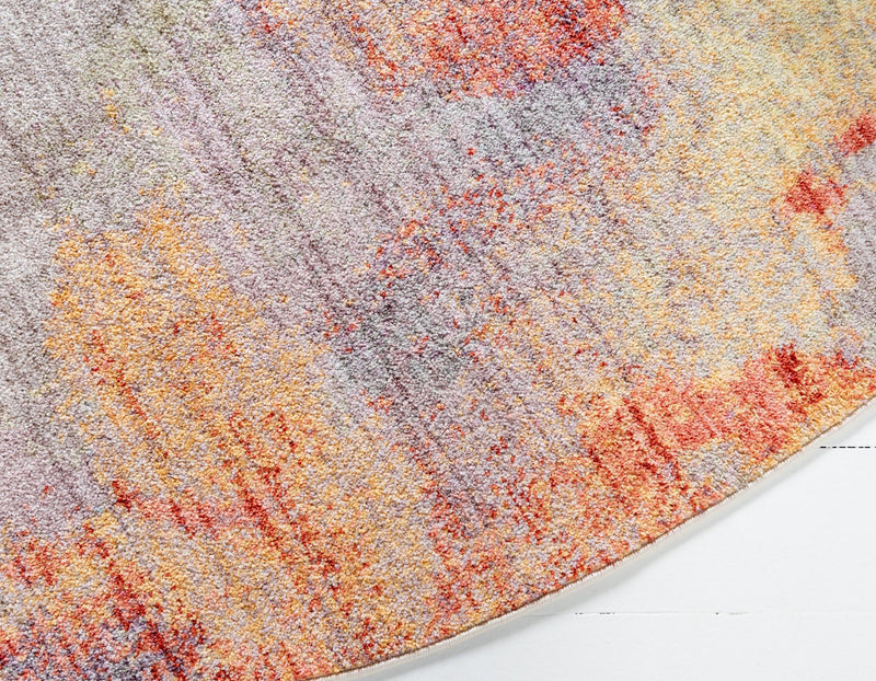 Urban Hub Collection Area Rug - District Round Multi lifestyle 27