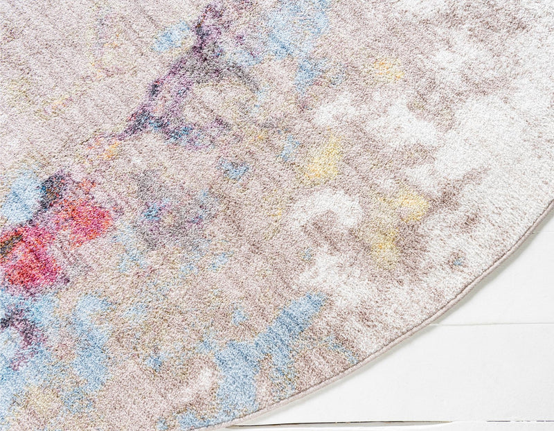 Urban Hub Collection Area Rug - Boulevard Round Multi lifestyle 28