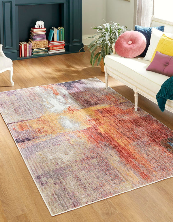 Urban Hub Collection Area Rug - Cityscape Rectangle Multi lifestyle 2