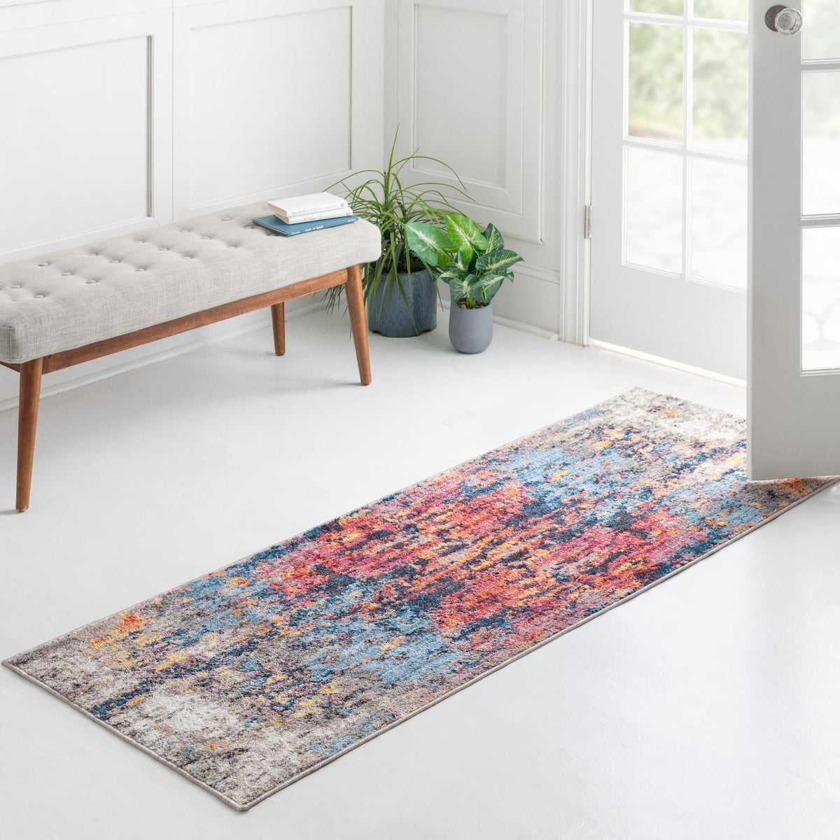 Urban Hub Collection Area Rug - Junction Runner Multi lifestyle 28