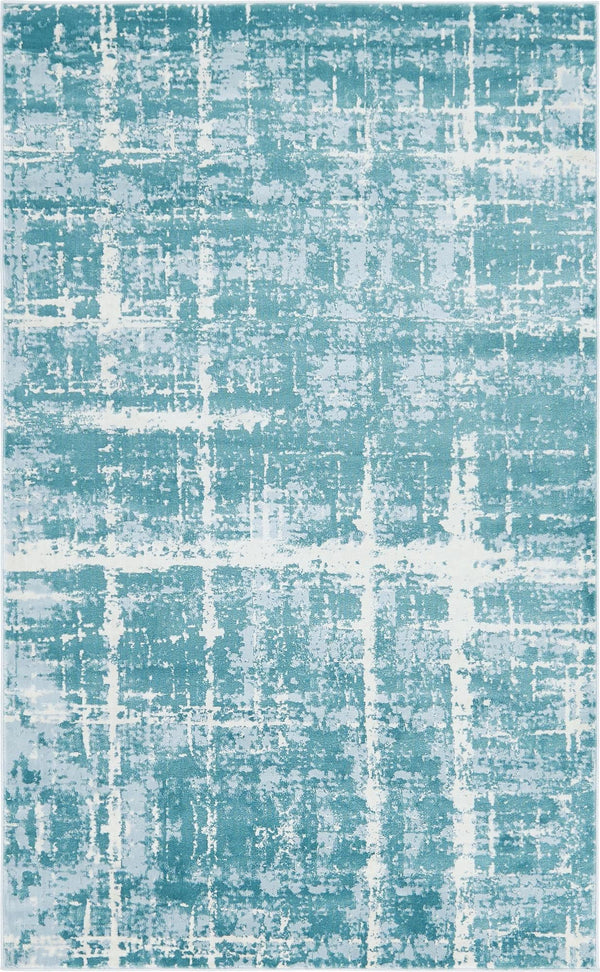 Metro Heights Collection Area Rug - Flatiron Rectangle Turquoise lifestyle 2