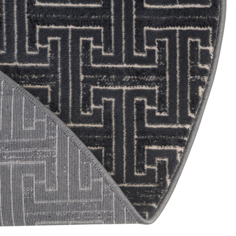 Metro Heights Collection Area Rug - Hamilton Round Navy Blue lifestyle 55