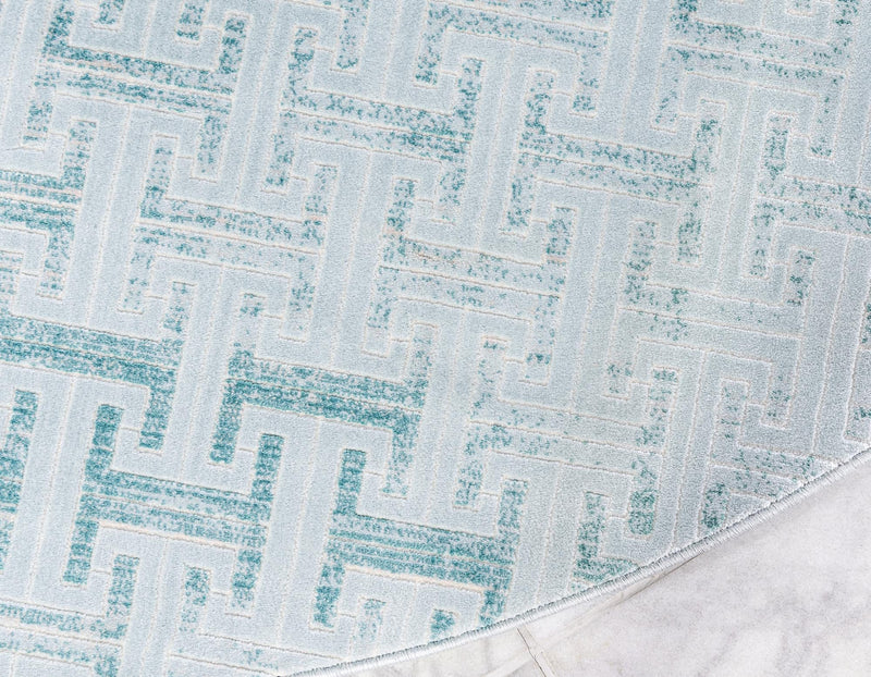 Metro Heights Collection Area Rug - Hamilton Round Blue lifestyle 61