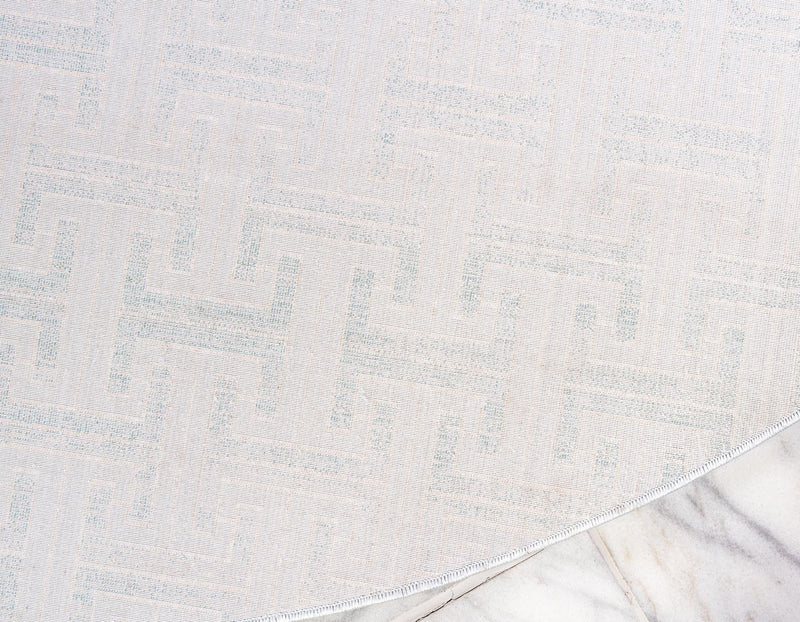Metro Heights Collection Area Rug - Hamilton Round Blue lifestyle 64