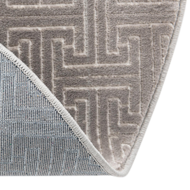 Metro Heights Collection Area Rug - Hamilton Round Gray lifestyle 51