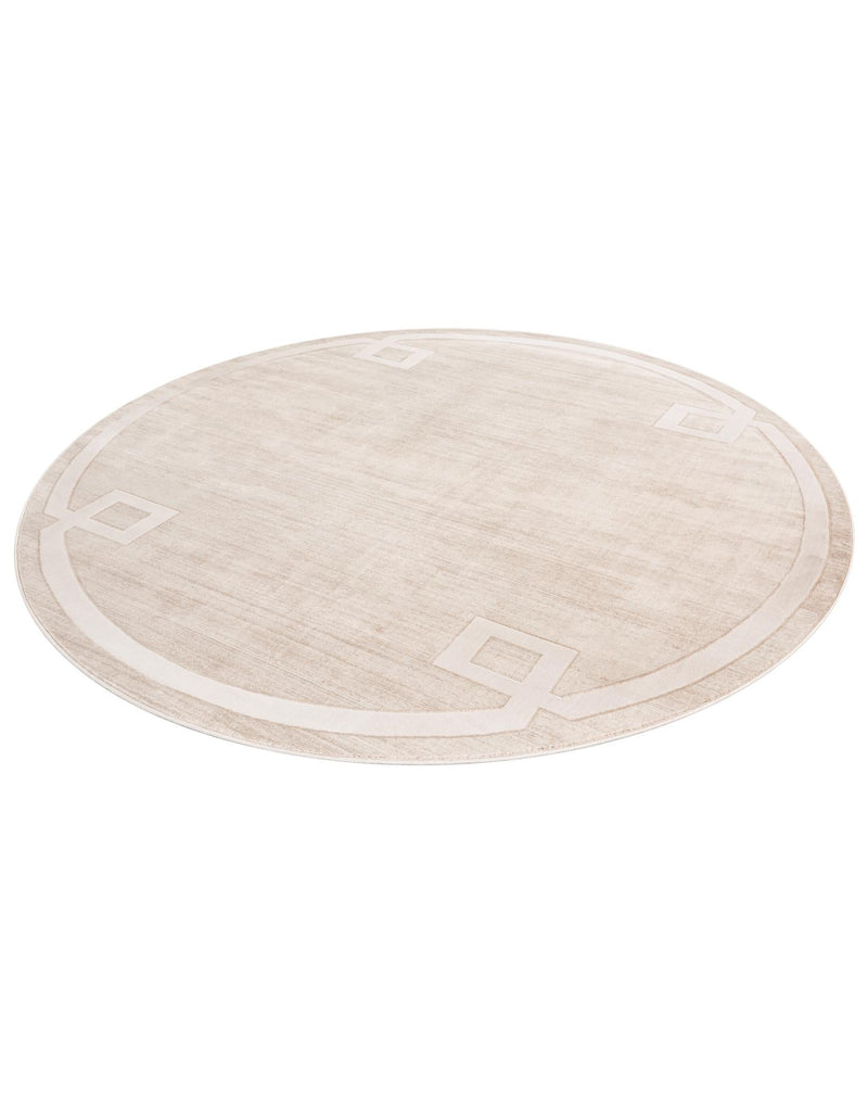 Metro Heights Collection Area Rug - Bronx Round Beige lifestyle 68