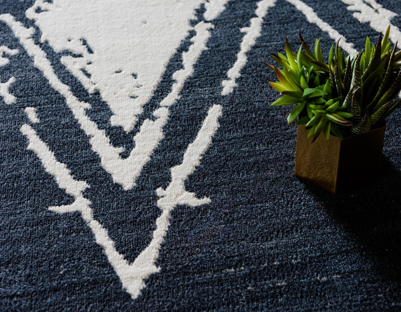 Metro Heights Collection Area Rug - Madison Rectangle Navy Blue lifestyle 14