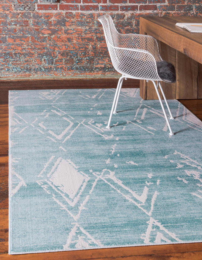 Metro Heights Collection Area Rug - Madison Rectangle Turquoise lifestyle 6