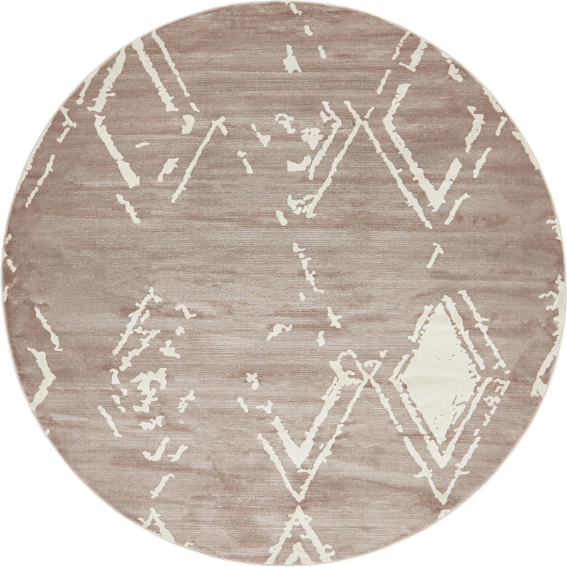 Metro Heights Collection Area Rug - Madison Round Light Brown lifestyle 39